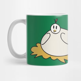 White Cartoon Chicken Mug